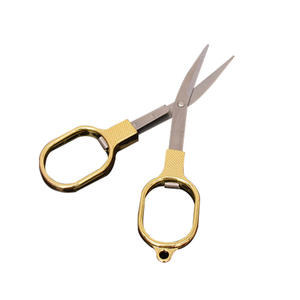 Tijeras de Pesca Plegables de Acero Inoxidable Doradas 1804, Multifuncionales para Viajes y Uso en Exteriores - Product Image 1