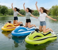 Bateau gonflable électrique de style influenceur, bateau à moteur flottant, bateau de pêche, parc aquatique, mini-bateau rapide, PVC écologique, 2 places