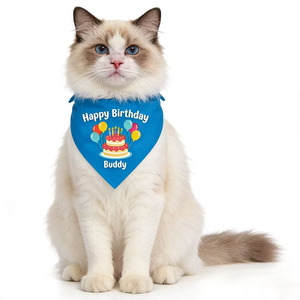 Yisi Pet Triangular Scarf Printed Birthday Bib For Cats Dogs Party Accessory - Product Image 4