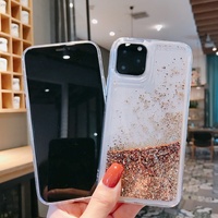 Étui de téléphone de luxe transparent à paillettes liquides dynamiques pour iPhone 13 14 15 16 17 Pro Max