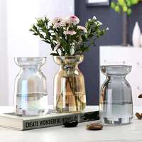 Aurora Fantasy Gradient Simple Petit Vase Arrangement De Fleurs En Verre Fabricant De Fleurs Plante Hydroponique Vase En Verre De Table Vase En Verre