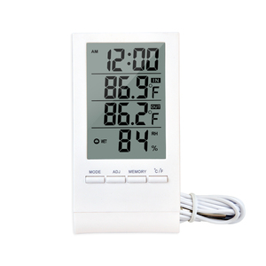 Medidor Digital de temperatura y humedad, higrómetro con reloj, máximo/MIN - Product Image 3