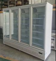 Vitrines de réfrigérateur de marque à faible de réfrigérateur transparents spacieux pour le magasin de franchise de boissons