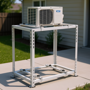 Soporte de Suelo Dividido de Doble Capa para Bombas de Calor de 9000-18000 BTU, Construcción Metálica, Uso Exterior - Product Image 2