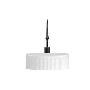 Lavabo de Cerámica Nórdico Italiano de Titanio A316, Lavabo de una Pieza para Encimera, Sin Orificios - Product Image 3