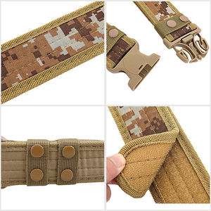 Ceinture tactique en toile Oxford camouflage pour homme avec boucle en plastique à dégagement rapide en nylon pour activités de plein air - Product Image 5