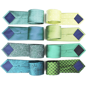 Cravates en soie Jacquard vert dernière mode en vrac pour hommes - Product Image 3