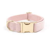 Collar de Perro Thinkcore Velvet Moderno, Suave, Impermeable, de Lujo, con Hebilla Grabada con Láser, para Todas las Estaciones, 36 Colores, Grande/Mediano/Pequeño