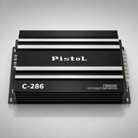 Amplificador de Coche Clase AB de 7800W y 4 Canales, Modificación de Sistema de Sonido para Todo Tipo de Vehículos, PISTOL C-286