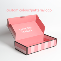 Vente en gros Boîte postale en carton rose imprimée personnalisée Petite boîte en carton de papier d'art Eva Insert Élégant emballage en papier pour divers