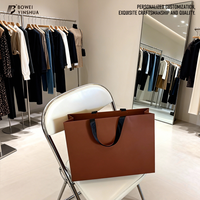Sac en papier pour les achats en carton ivoire avec logo personnalisé, impression sérigraphique, écologique, pour bougies, cosmétiques, chaussures, artisanat, emballage cadeau - Premium