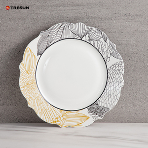 Juego de Vajilla de Lujo Personalizable para Realeza, Vajilla de Porcelana China con Borde Dorado, Juego de Platos, Tazas y Tazones de Cerámica - Product Image 2