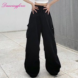 Pantaloni <span class=keywords><strong>Cargo</strong></span> Autunnali Popolari in Poliestere/Cotone Traspirante, Stile Vintage alla Moda, Larghi, Streetwear, da Palestra, con Chiusura Elastica in Vita, Modello Paracadute - Product Image 4