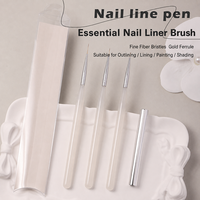 Pinceau de précision en acrylique durable pour nail art, plusieurs longueurs de poils, stylo de dessin pour ongles, personnalisable, vente en gros, pinceau de manucure
