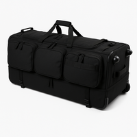 Sac à roulettes tactique en nylon sur mesure de 186 L, unisexe, imperméable, camouflage, fermeture éclair robuste, portable, simple, supplémentaire