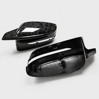 Coque de rétroviseur automobile en fibre de carbone sergé brillant moulée sur mesure OEM avec garniture étendue et supports à clipser