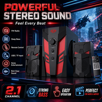 Speaker bass berat baru, sistem speaker komputer TV Teater rumah 2.1 BT dengan subwoofer