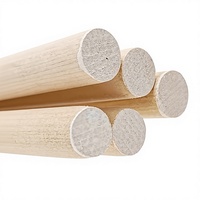 Vente en gros de tiges en bois, longueur 48 pouces, diamètres de 3,2 mm à 22,2 mm, directement de l'usine, idéales pour la fabrication de meubles, le bricolage et le jardinage