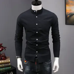 Premium Top Quality Menswear Long Sleeve Business Shirt Cotton Rich Promotes Smoothness And Breathability