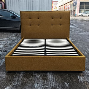 Lit capitonné structuré unique |   Tête de lit moderne et moelleuse avec support en bois - Product Image 6