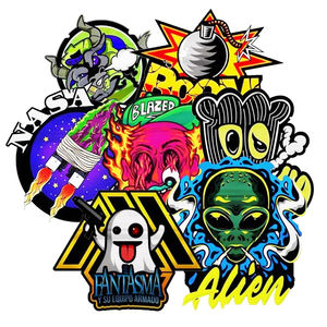 Пакеты из майлара с защитой от детей, с индивидуальной печатью, 3.5г, 7г, 14г, 28г, многоразовые, экзотической формы, с вырубкой, тип «Кали», 3.5 - Product Image 2