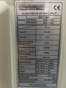 GHANA NASCO Gas Powered 220V 50HZ R410A Wall Mounted <b>Mini</b> Split <b>Air</b> <b>Conditioner</b> 18000btu Heating & Cooling System with Lineset - Product Image 5