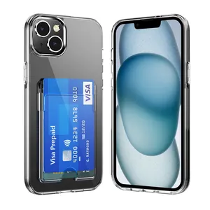 Elegante funda de teléfono transparente a prueba de golpes para mujer con ranura para tarjeta IP Edition Fundas para teléfonos móviles