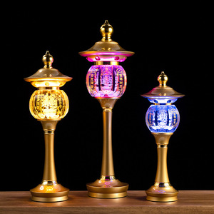 Miaolianhua, lámpara clásica de Dios riqueza, lámpara de <span class=keywords><strong>Buda</strong></span> Changming enchufable, luz LED, lámpara de santuario de aleación de aluminio esmaltada de colores numerados - Product Image 6