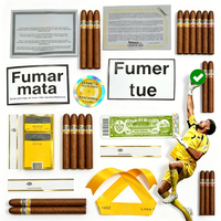 Étiquette de cigare, étiquette d'impression pour emballage d'humidor, anneau de cigare personnalisé, gaufrage à chaud or, accessoires originaux pour boîtes à cigares 99%