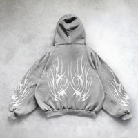 2026 Veste à capuche d'automne style sombre Hip-Hop Gothique Harajuku Y2K avec imprimé lettres