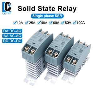 방열판이 있는 SSR 솔리드 스테이트 릴레이 DIN 레일 릴레이 10A 25A 40A 60A 100A 120A DC - AC DC - DC AC - AC 단상 제어 - Product Image 2