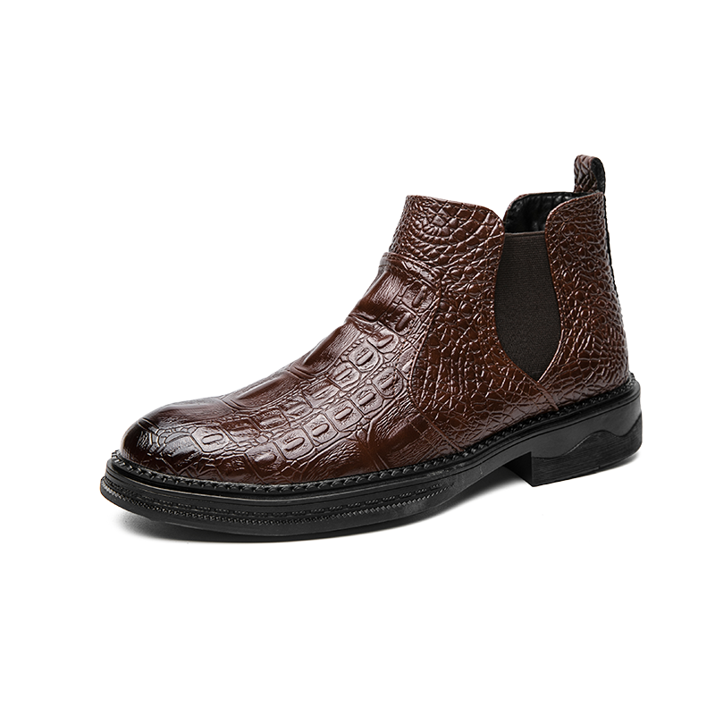Elastic Band Ankle slip on Pointed Toe Dress Boots Size 38-44 Black Brown  Male Boots for Men| Alibaba.com