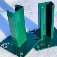 8.6*11.8 cm Socle De Grillage1 Base de gril/base de poteau avec ancre à vis Utiliser le poteau de clôture Brico vissé sur un trottoir