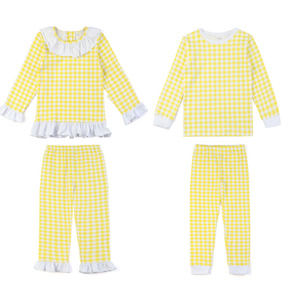 <span class=keywords><strong>Pigiama</strong></span> pasquale RTS set di due pezzi in cotone <span class=keywords><strong>pigiama</strong></span> estivo per bambini <span class=keywords><strong>a</strong></span> <span class=keywords><strong>quadri</strong></span> con volant estivi - Product Image 2