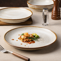 Assiettes en céramique réactive YAYU, fabriquées à la main, cuites à haute température, pour restaurants, traiteurs et fabricants.