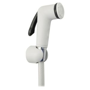 White Shut-Off Shower <b>Kit</b> with <b>Plumbing</b> Hoses - Product Image 1