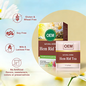 ชาสมุนไพร OEM Health Tea สำหรับริดสีดวงทวาร ชาดอกเก๊กฮวยธรรมชาติและสมุนไพรแอนโดรกราฟิส เฮดิโอติส ดิฟฟูซา 20 ซองชา ซองละ 2.5 กรัม บรรจุในกล่องมาตรฐาน CGMP - Product Image 4