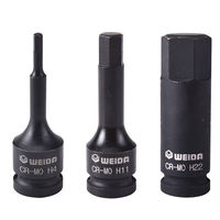 Jeu de douilles profondes Torx étoile longues de 1/2 pouce, 10 pièces, en acier allié robuste, outil de réparation professionnel, douille hexagonale pour outil pneumatique