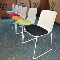 Chaise de bureau simple et élégante, structure en métal de qualité supérieure, antidérapante, idéale pour le lieu de travail et le salon
