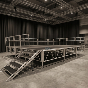 Portable <b>Stage</b> System Aluminum Frame Durable Tool-Free for Fashion Runway - Product Image 6