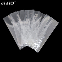 JIJID Sachets d'Emballage Transparents pour Moules à Glace, Popsicles, Yogourts, Scellables à Chaud, Alimentaires avec Fermeture Éclair Congélation en Plastique