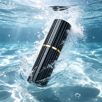 Eau de Parfum Noire Côtelée avec Bordure Dorée, Parfum Oriental Vibe Reality Fantasy, Petit Emballage Personnalisable