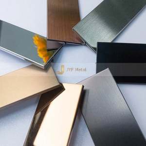 LL109 Bande décorative murale en acier inoxydable noir titane en forme de U, accessoires pour carreaux de plafond, durable et étanche - Product Image 5