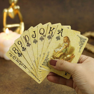 Style vintage <span class=keywords><strong>Alice</strong></span> Wonderland Poker Deck <span class=keywords><strong>Jeux</strong></span> de société rétro Papier fini mat Cartes à jouer en plastique jamais ouvertes - Product Image 2