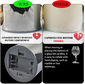 Maßgefertigte OEM-Batterie Fernbedienbare Flackernde 3D-Flammen CE RoHS Echtwachs-Säulen-Glas-LED-Kerzenset für Globale Marken & Einzelhändler - Product Image 6