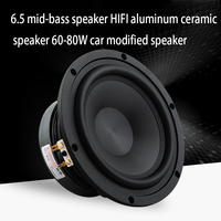 Unidad de Altavoz Woofer de Medios-Bajos de 6.5 Pulgadas HIFI Cerámica de Aluminio para Audio Doméstico 60-80W Altavoz de Sonido Modificado para Coche