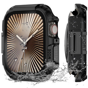 Funda Protectora Completa para <span class=keywords><strong>Apple</strong></span> Watch Ultra 49mm, Carcasa Metálica de PC a Prueba de Agua para IWatch S11 46mm, Funda Protectora Modificada Tipo Armadura - Product Image 3