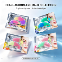 Plester Gel Mata Private Label Pearl Glow Pelembap Kolagen Kristal Masker Mata Penghilang Kerutan Mata