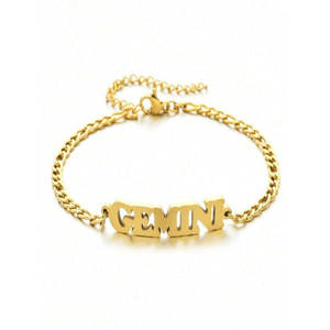 Bracelet et Jonc de Luxe Personnalisé en Acier Inoxydable 316L Plaqué Or PVD 14k 18k pour Femme, Bracelet Zodiaque Tendance pour Femme - Product Image 4