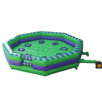 Commercial Pvc Rodeo Ride Mécanique Équitation Taureau Gonflable Adultes Mécanique Taureau Matelas D'équitation Taureau Tapis Gonflable